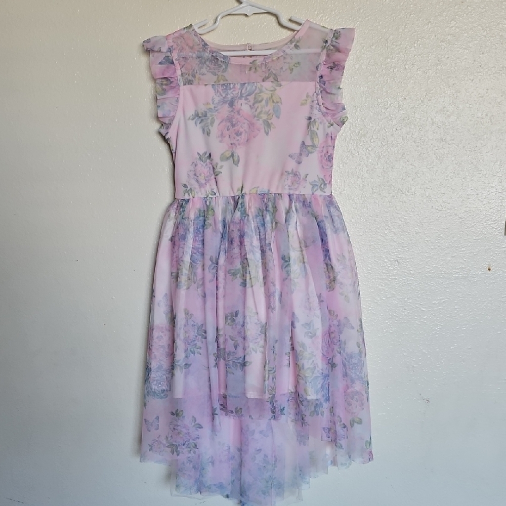 Floral Pink Kids Dress